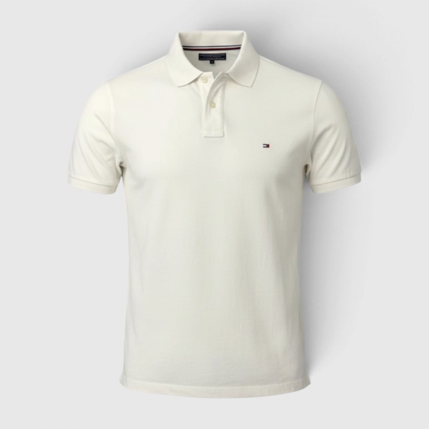 Tommy Hilfiger Ανδρική Λευκή Polo Μπλούζα L / Pre-Owned